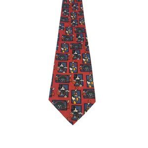 MICKEY UNLIMITED MICKEY & FRIENDS PLAY BASKETBALL NECKTIE TIE COACH SPORTS FUN‎